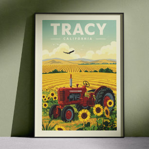 Poster Tracy Californie vintage
