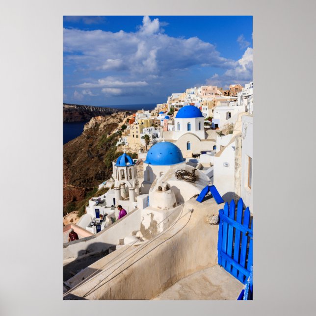 Poster Traditional Greek Houses (Devant)