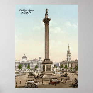Poster Trafalgar Carré à Londres (1900)