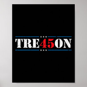 Poster Trahison 45 2020 Élections anti-Trump Démocrate Ca