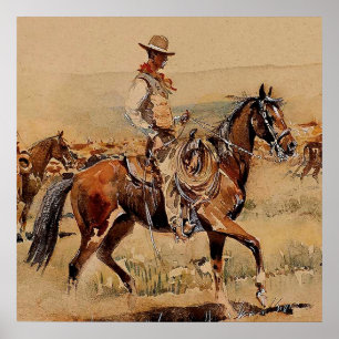 Poster « Trail Drive » 2 Art occidental par Edward Borei