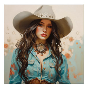 Poster Trailblazing : Cowgirl Wall Art