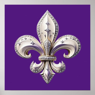 Poster Trails I Travel Fleur De Lis Design