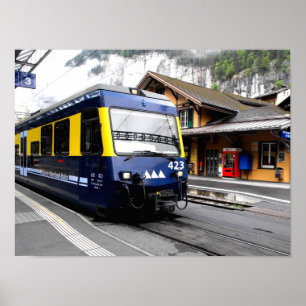 Poster Train à bahn Berner Oberland