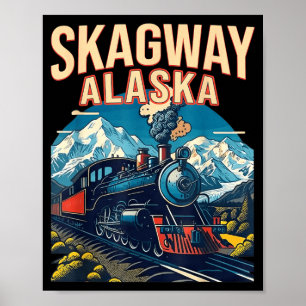 Poster Train à vapeur de Skagway en Alaska, passerelle Kl