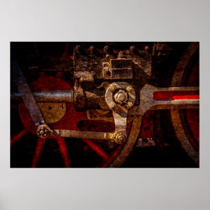 Poster train à vapeur vintage