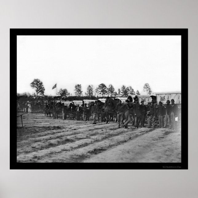 Poster Train ambulancier du Corps du génie 1863 (Devant)