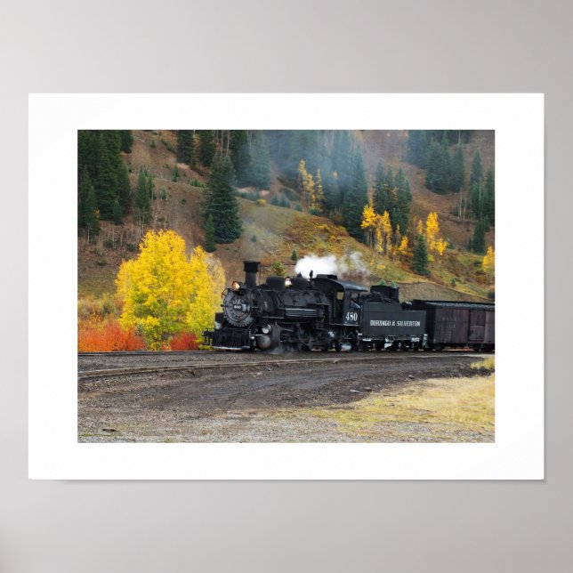 Poster Train arrivant à Silverton (Devant)