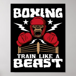 Poster Train De Boxe Comme Une Bête - Kickboxing Kickboxe