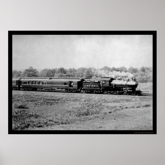 Poster Train de Chicago et Northwestern 1899 (Devant)