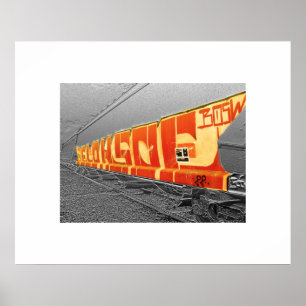 Poster Train de graffiti