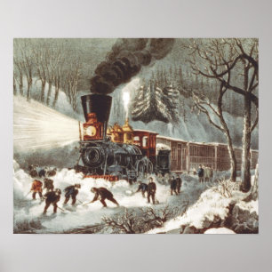 Poster Train de neige de PIÈCE EN T