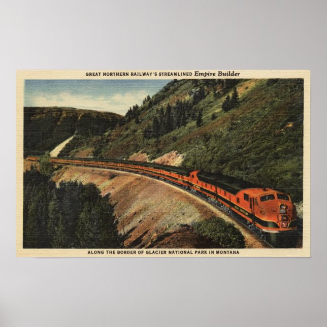 Poster Train Empire Builder (Devant)