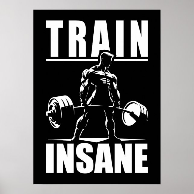 Poster Train fou - Gymnase Motivationnelle, Fitness d'ent (Devant)