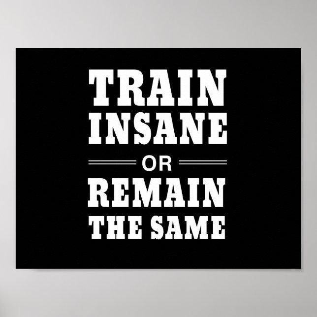 Poster Train fou ou rester pareil (Devant)