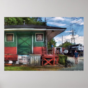 Poster Train - Gare