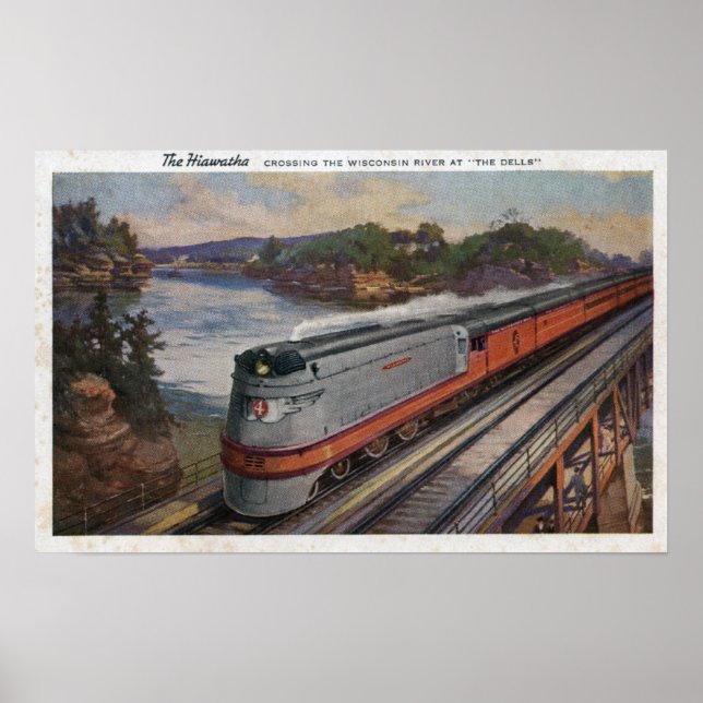 Poster Train Hiawatha Streamline (Devant)
