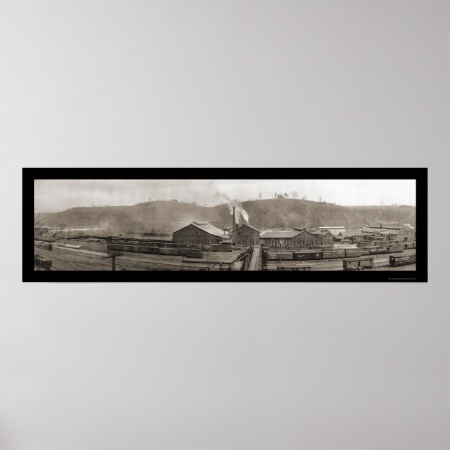 Poster Train Lynchburg VA Photo 1909 (Devant)