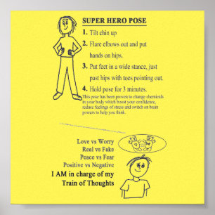 Poster Train of Thought - Super Hero Pose Rappels