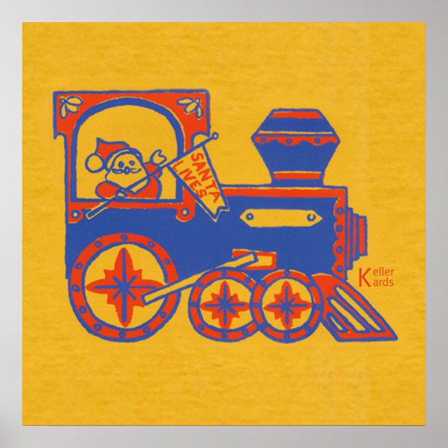 Poster Train père Noël (Devant)