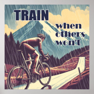 Poster Train quand d'autres ne feront pas de vélo