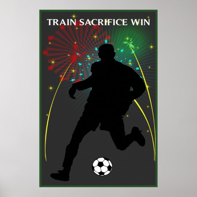 Poster Train Sacrifice Gagnez l'affiche de football (Devant)