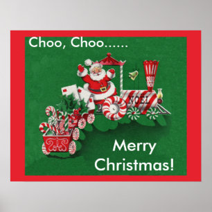 Poster Train Santa Claus Candy