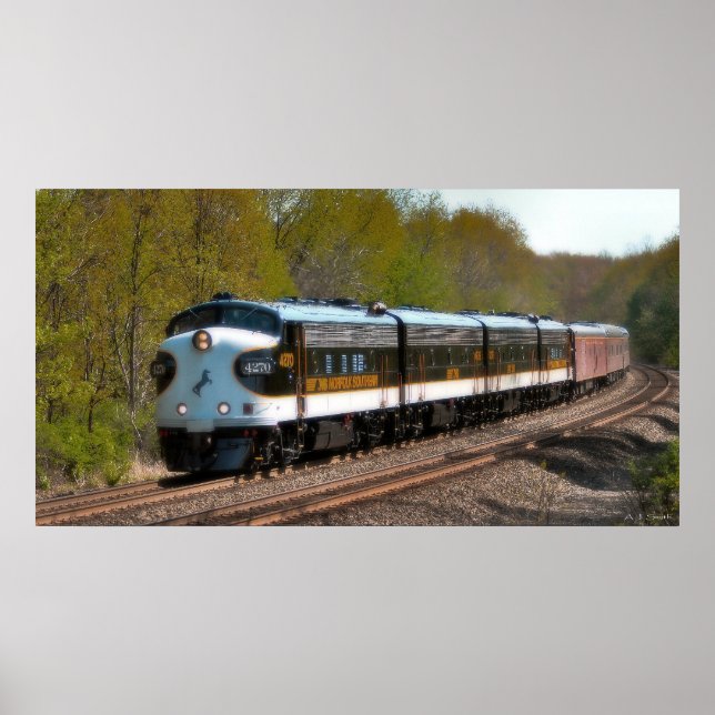 Poster Train voyageurs classique (Devant)