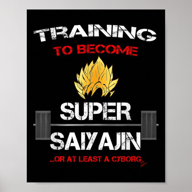 Poster Training To Become A Super Saiyajin - Fun Fitness  (Devant)