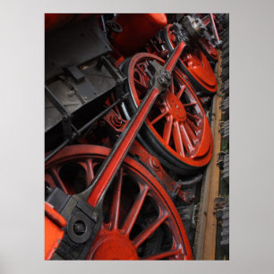 Poster Trains ferroviaires sur rails