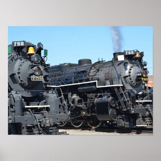 Poster Trains pour moteurs à vapeur Nickel Plate Road 759 (Devant)