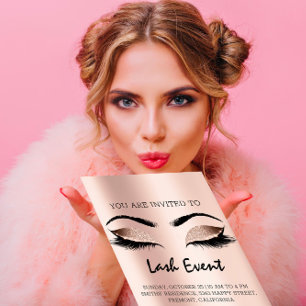 Poster Traitement de Beauté Maquillage Cils Événement Ros