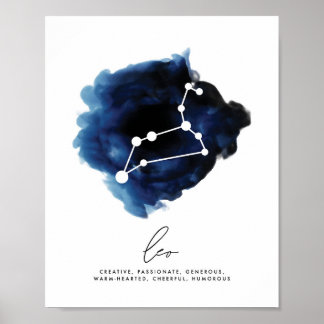 Poster Traits de caractères de la constellation de Leo