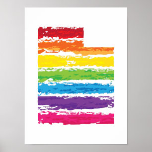 Poster traits de couleur utah