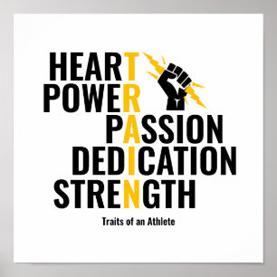 Poster Traits d'un athlète