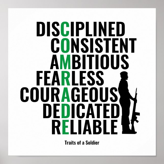 Poster Traits d'un soldat (Devant)