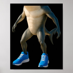 Poster Tralalero Tralala Italien Brainrot Costume d'Hallo