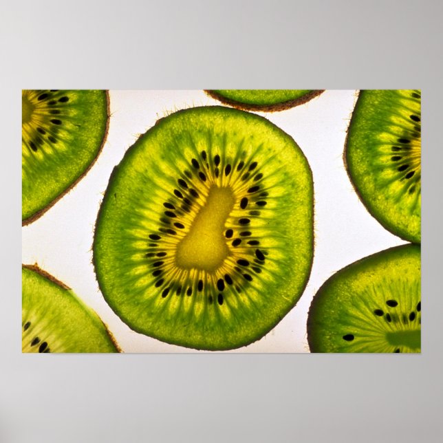Poster tranche de fruits de Kiwi (Devant)