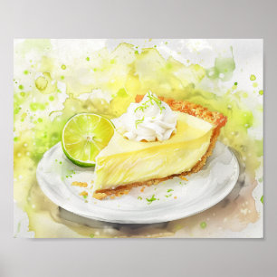Poster Tranche de la tarte à citron