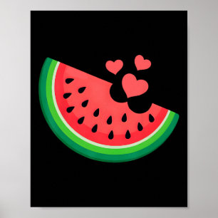 Poster Tranche de pastèque Melon Vacances d'été Pastèque