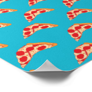 Poster Tranche de pizza au fromage pepperoni Vaporwave Fa