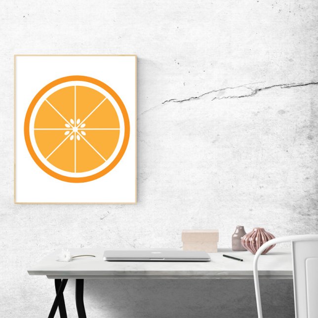 Poster tranche orange (A poster featuring an orange slice.)