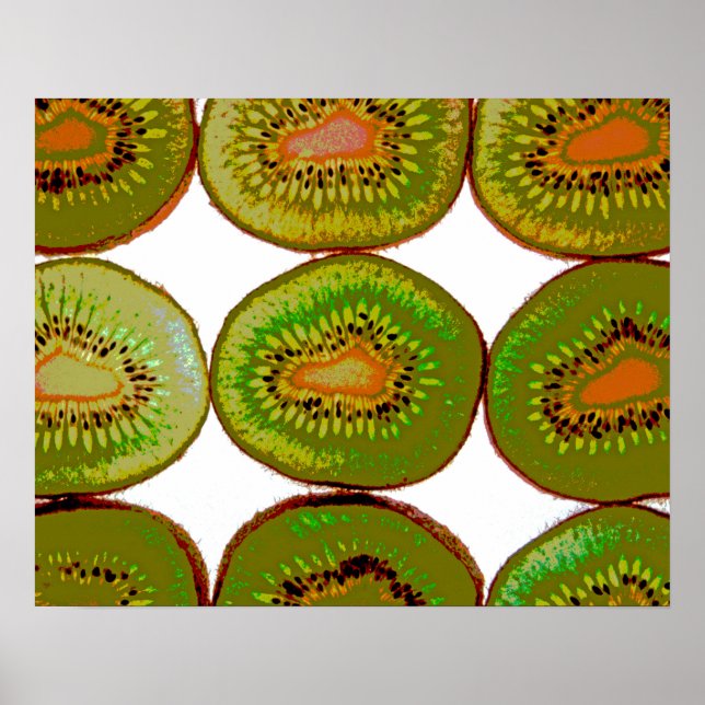 Poster Tranches de kiwi (Devant)