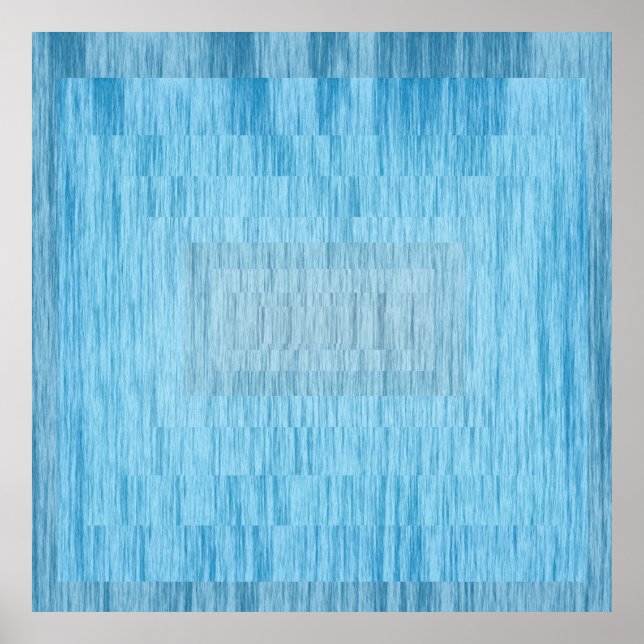 Poster Tranquil Blue Hypnotic Abstract – Modern Minimalis (Devant)