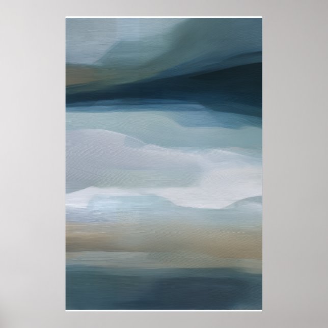 Poster Tranquil Horizon Abstract Landscape (Devant)