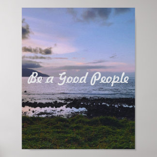 Poster Tranquillité crépusculaire au bord de l'eau