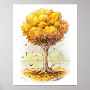 Poster Tranquillité d'or