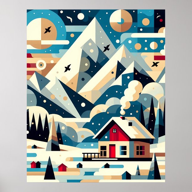 Poster Tranquillité hivernale (Devant)