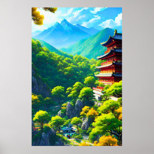 Poster Tranquillité impériale : l'étreinte de la nature