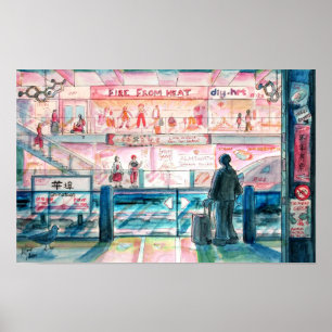 Poster Trans City - Station de métro